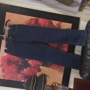 Women's Classic Straight Blue Jeans Stretch Belt Loops Waist Size 6 NWT